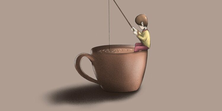 kid, coffee, cup