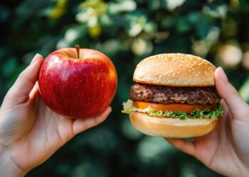 ai generated, food choice, healthy, unhealthy, fast food, junk, food, choice, diet concept, nutrition, diet, comparison, healthy food, junk food