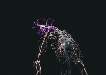 skeletal illustration on black background
