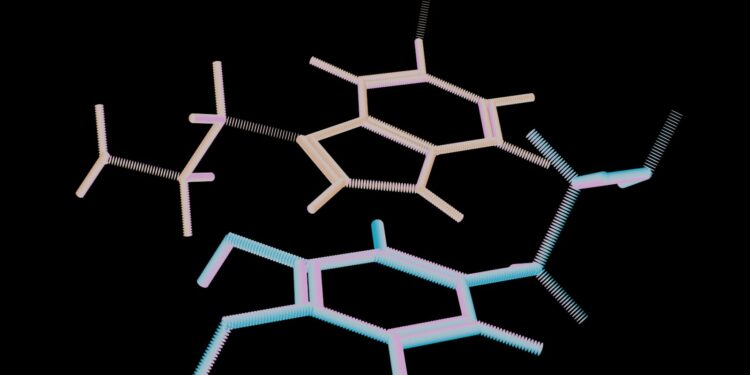 a group of three different structures on a black background