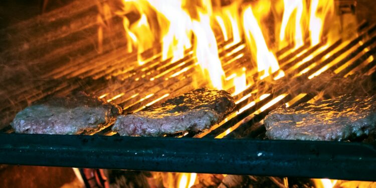 a close-up of a fire