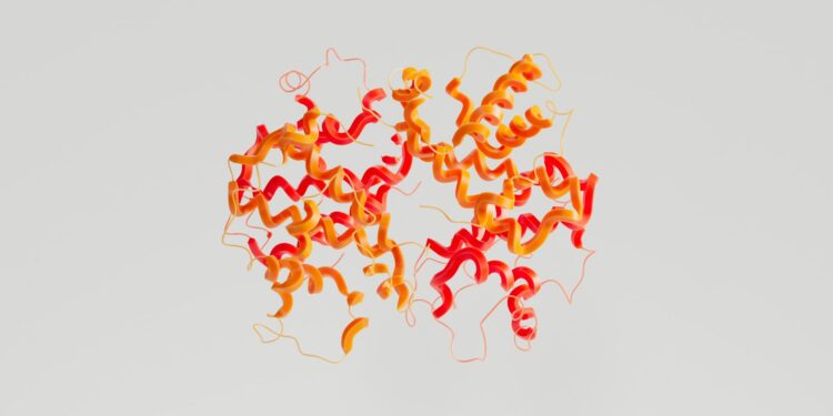 a group of orange and red objects floating in the air