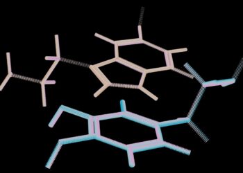 a group of three different structures on a black background