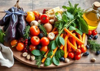 Assiette colorée style alimentation anti-inflammatoire