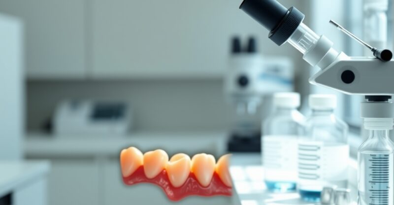 Représentation schématique de la régénération osseuse et de l'efferocytose macrophagique dans les tissus parodontaux