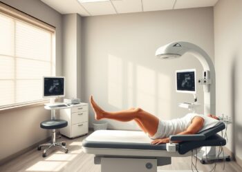Examen de médecine du sport et échographie musculaire de la jambe