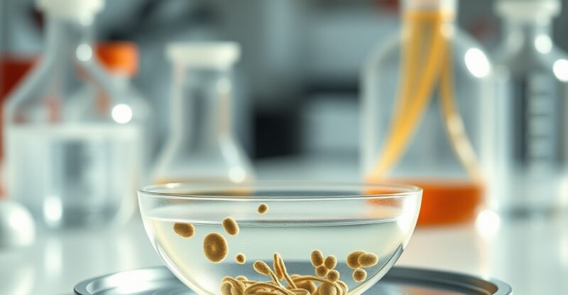 Culture microbiologique de souches probiotiques et analyse de fibres prébiotiques