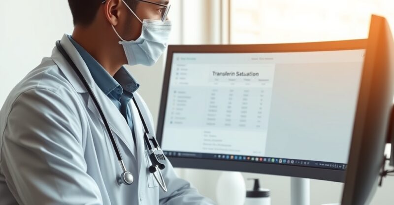 Rapport biologique du coefficient de saturation de la transferrine et test génétique HFE