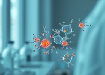 Microscopie cellulaire montrant des fibroblastes sénescents et biomarqueurs