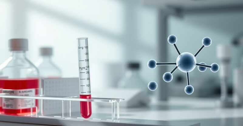 Représentation moléculaire de l'histamine et test enzymatique de la DAO