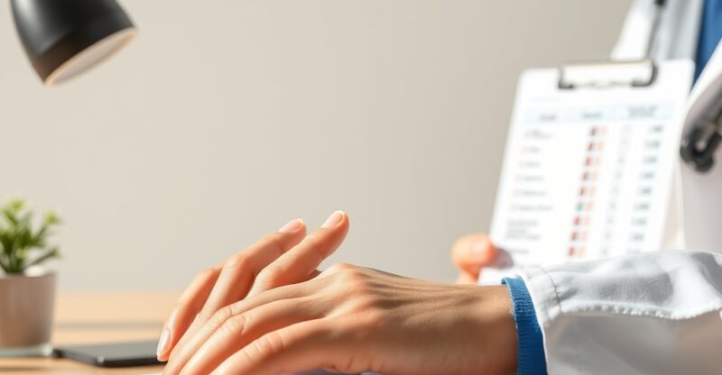 Examen médical des phanères et bilan biologique des carences nutritionnelles