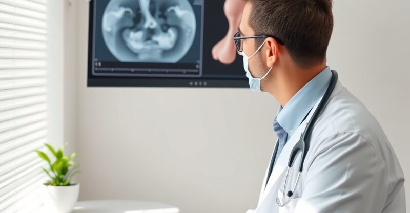 Examen clinique et analyse d'imagerie des cavités naso-sinusiennes