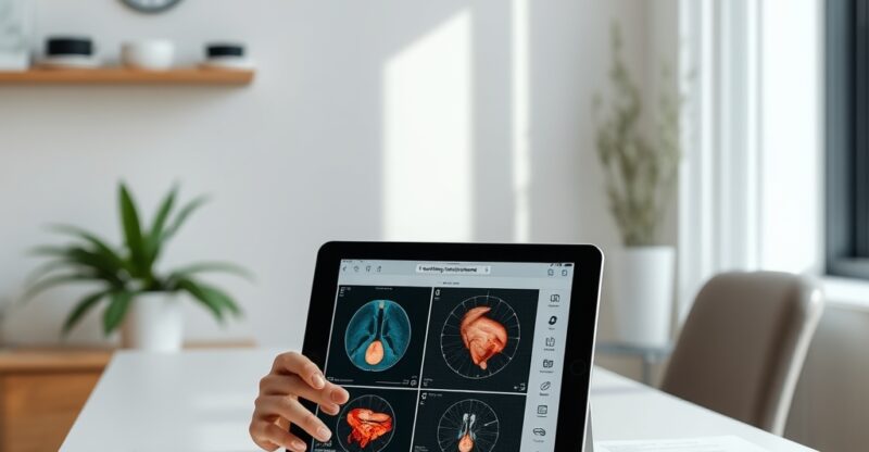 Documents cliniques et scanner surrénalien en consultation d'endocrinologie